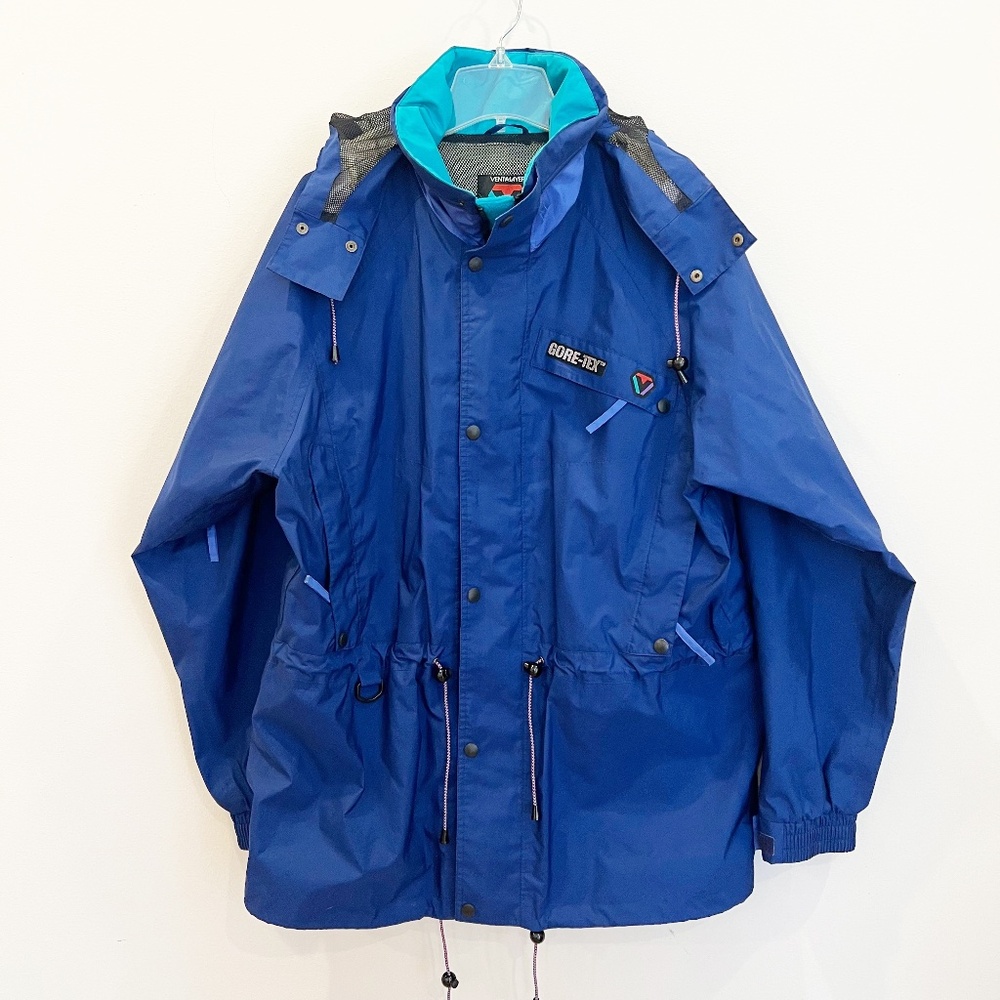 Vintage Duofold Ski Jacket Mens Extra Large Blue Gore Tex Vent a Layer Gorpcore